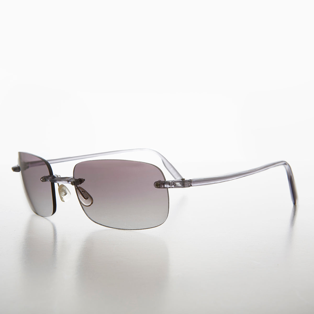 Rimless Color Lens Rectangular Vintage Sunglass- Ansen