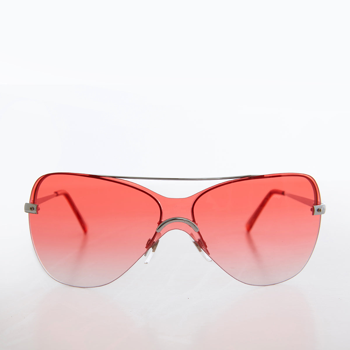 Curved Mono Lens Vintage Sunglasses - Pilar