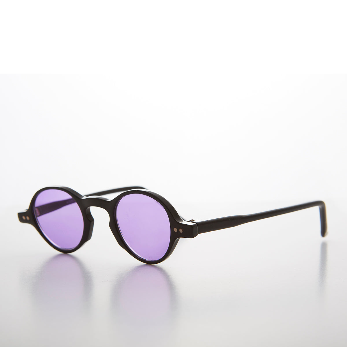 Small Spectacle Sunglass with Color Tinted Lens - Augie