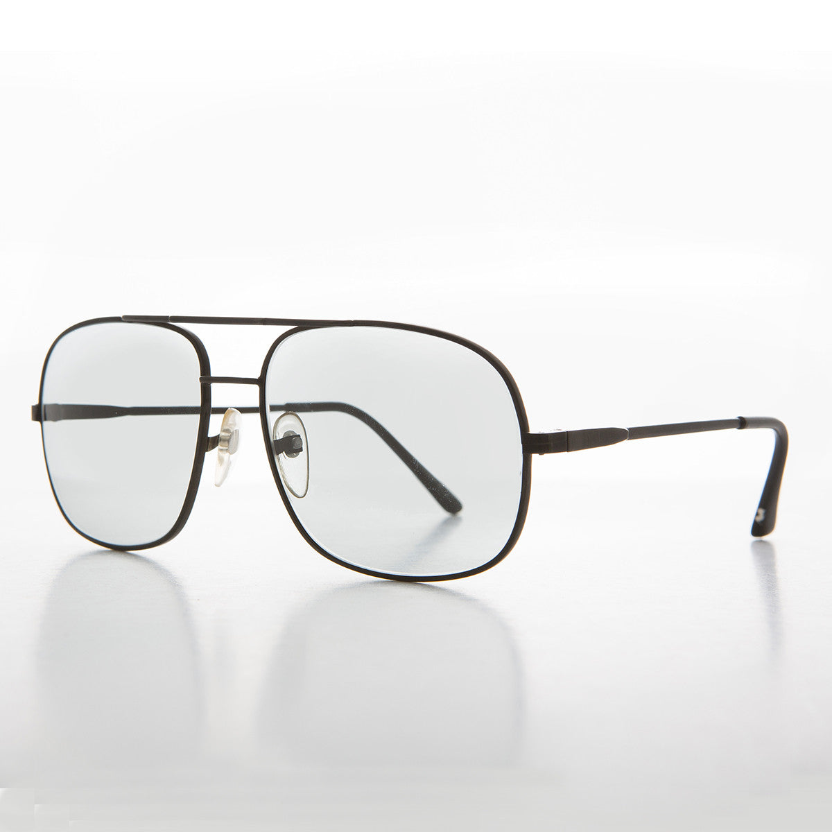 Square Metal Vintage Aviator Sunglass with Glass Transition Lenses - Bandit