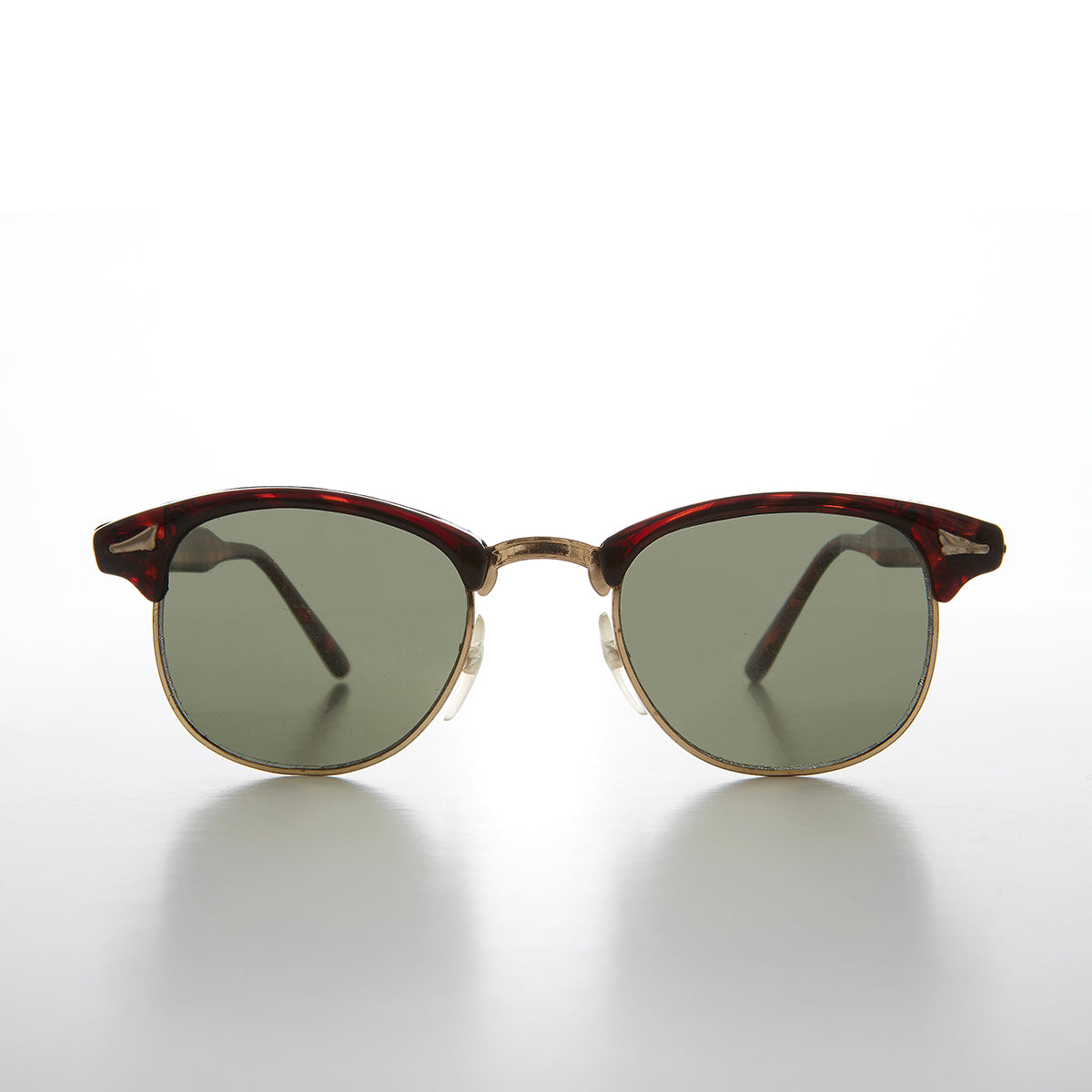 Classic Hipster Browline Vintage 80s Retro Sunglass - Basil