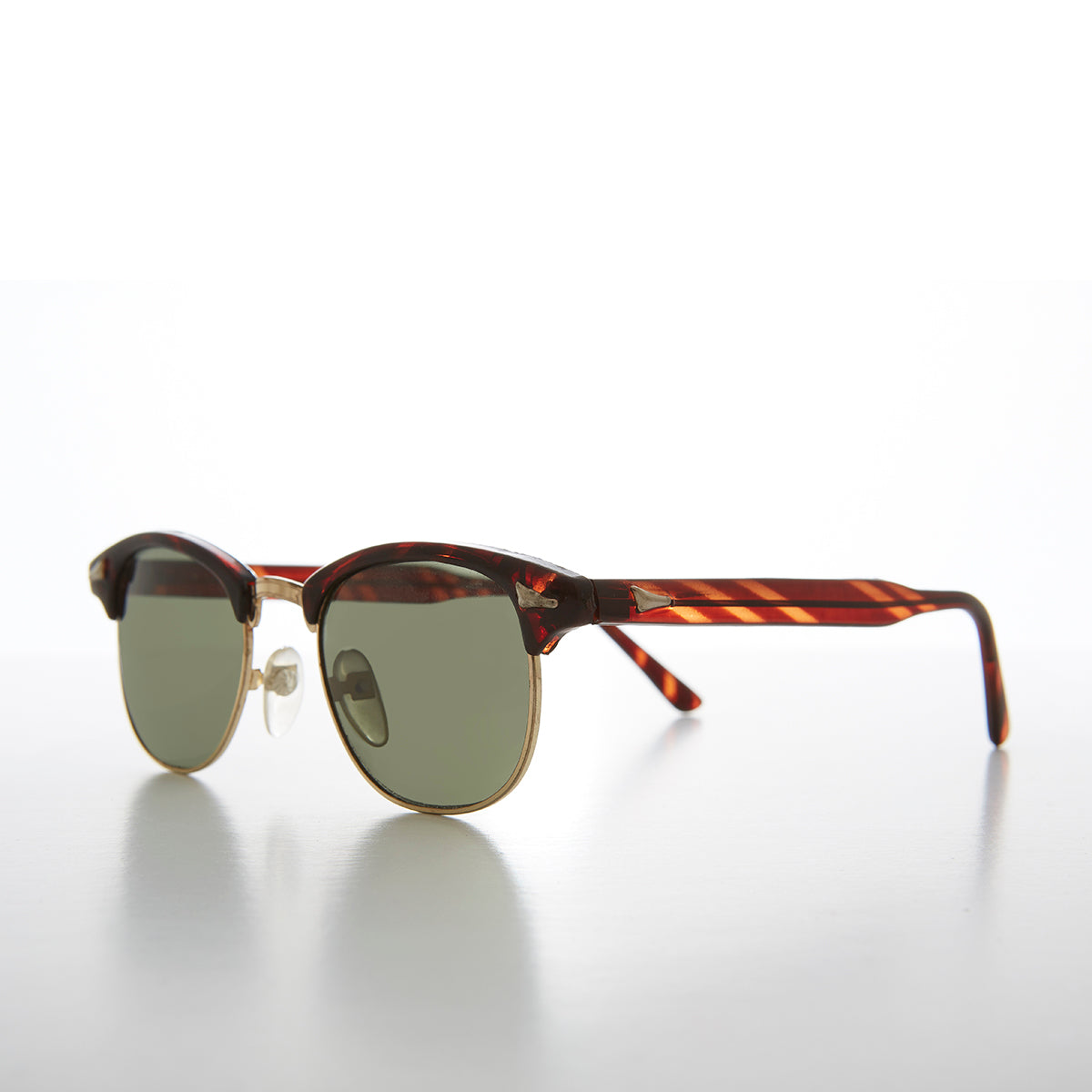 Classic Hipster Browline Vintage 80s Retro Sunglass - Basil