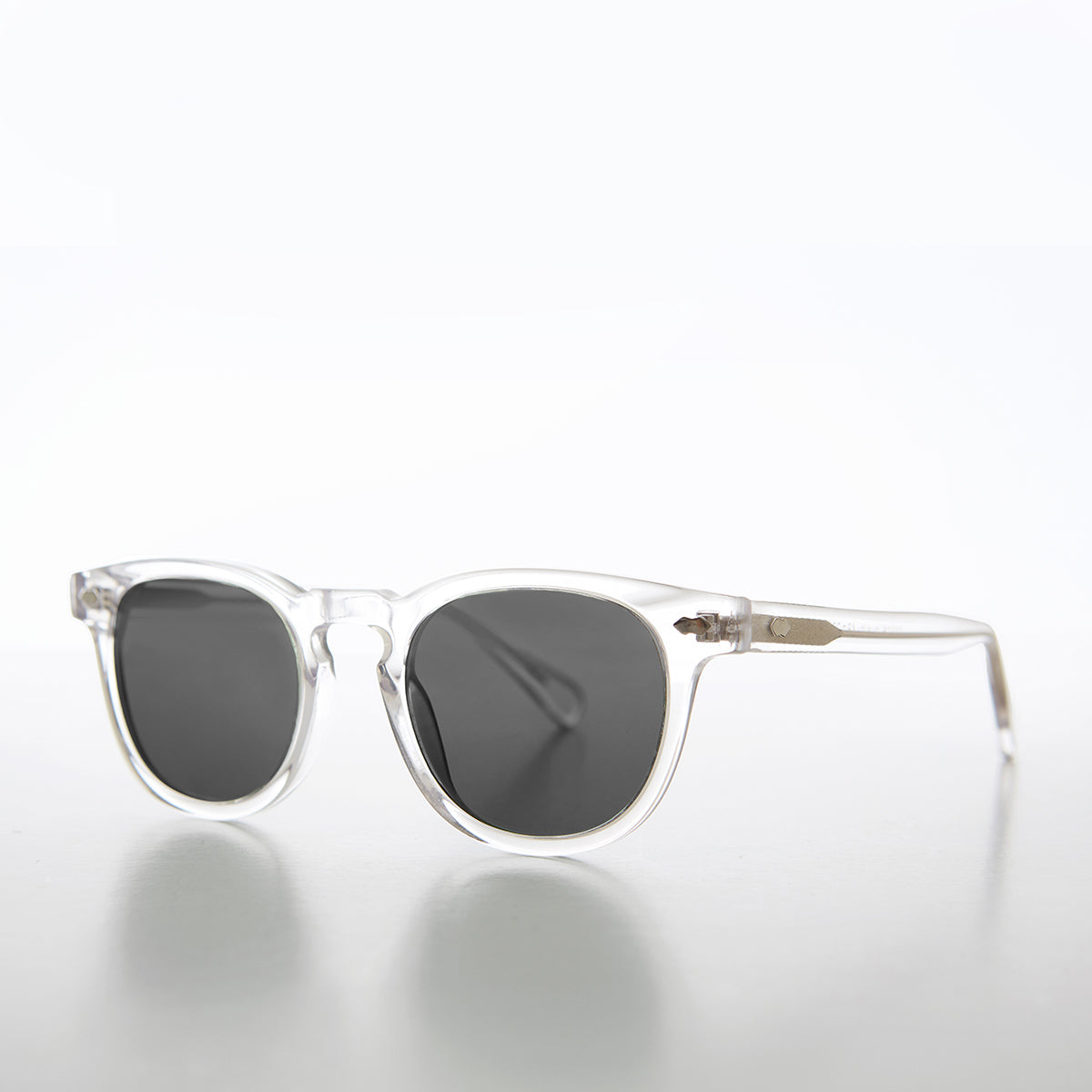 Clear Acetate Polarized Square Sunglass - Benson