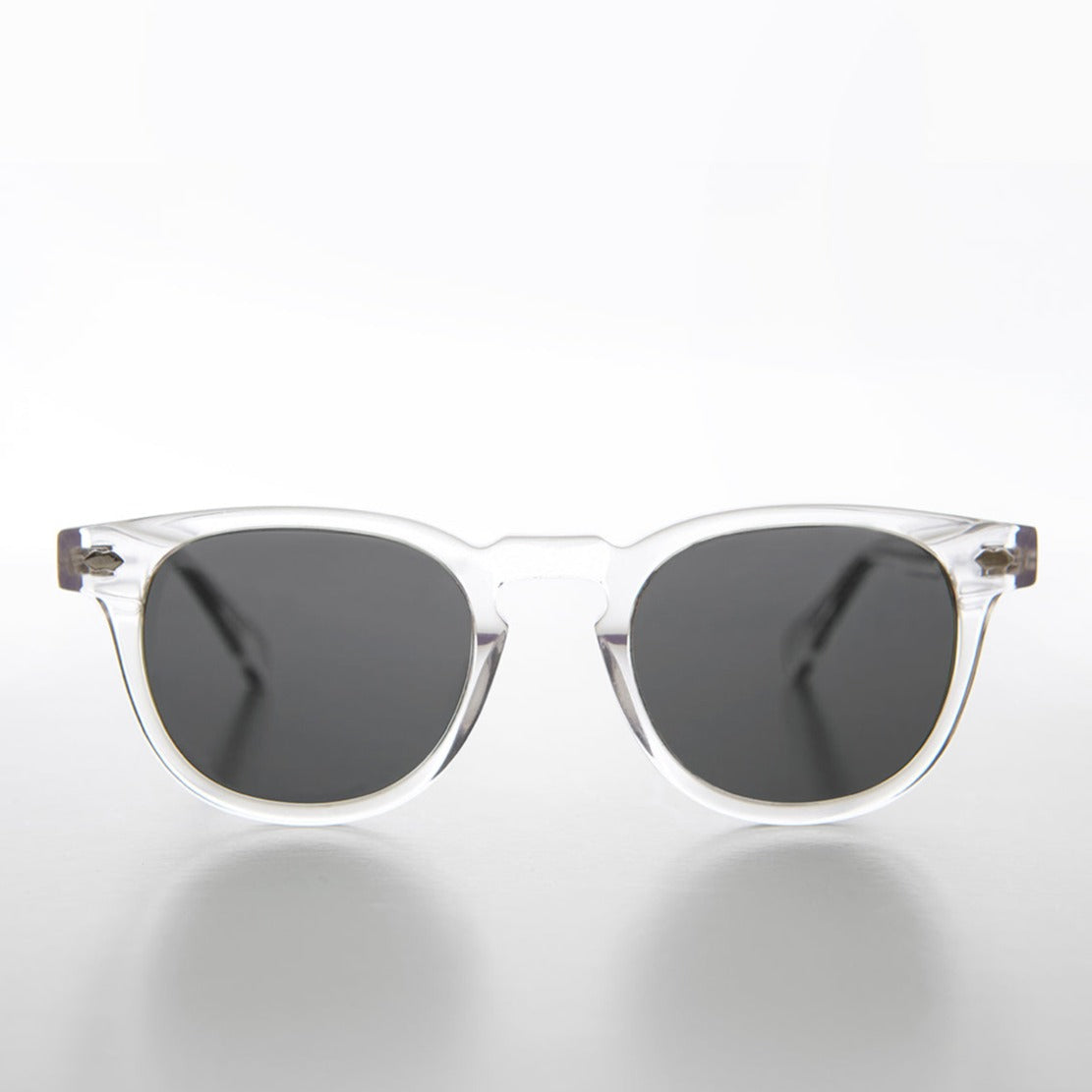 Clear Acetate Polarized Square Sunglass - Benson