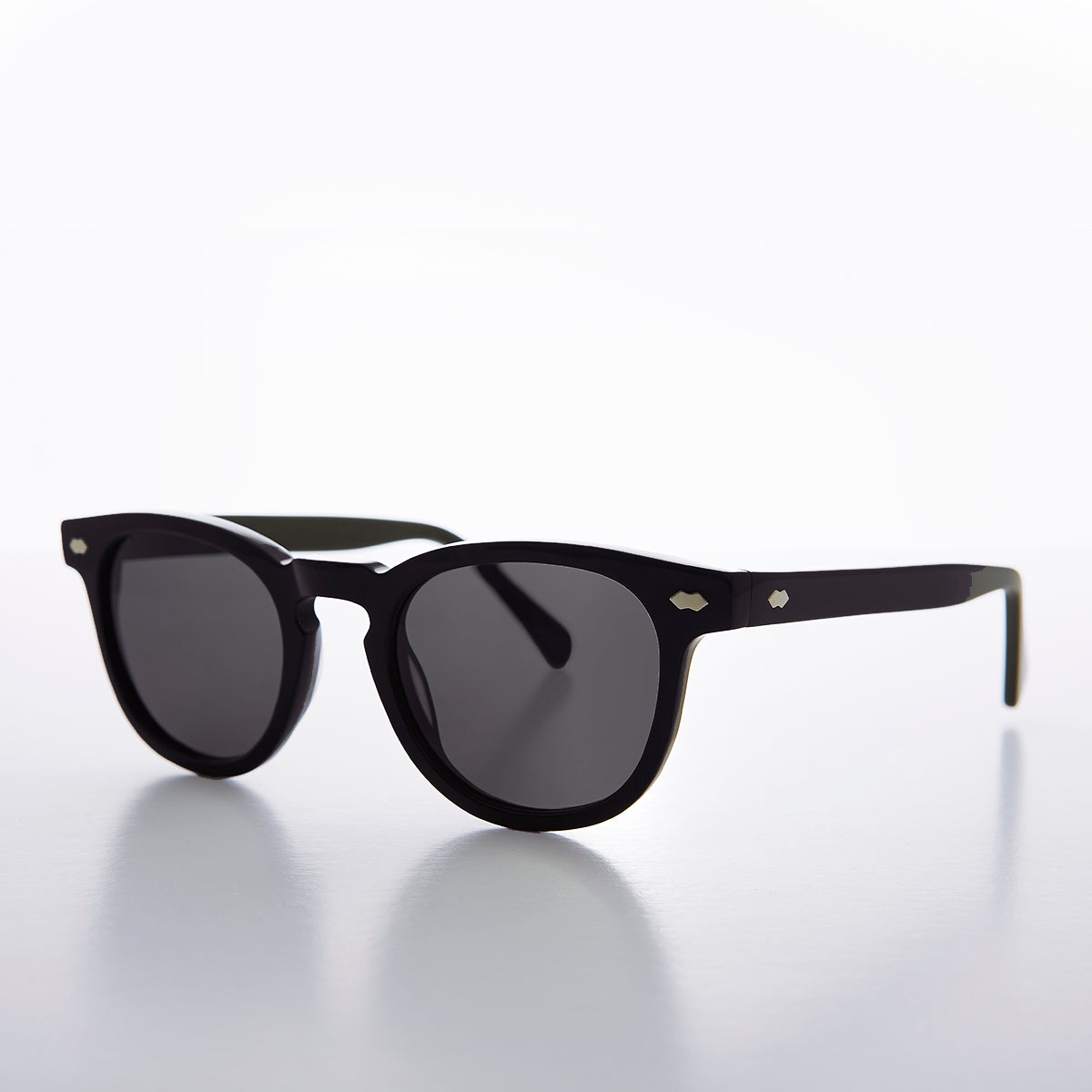 Black Polarized Square Sunglass - Benson