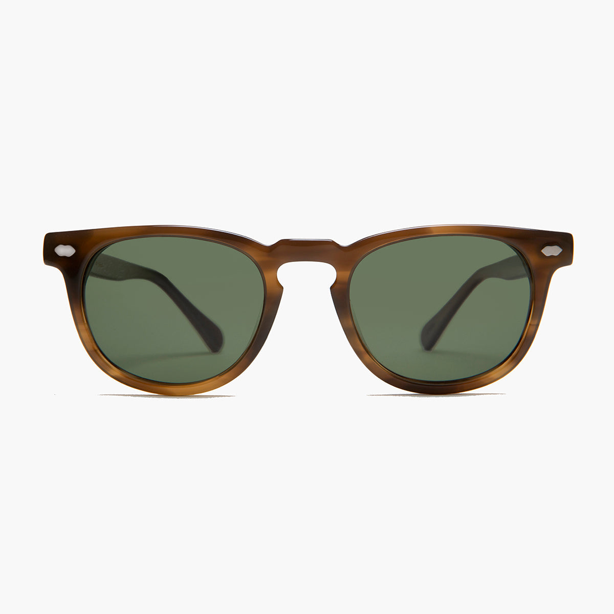 Rounded Square Tortoise Sunglass with Polarized Lens - Blaine