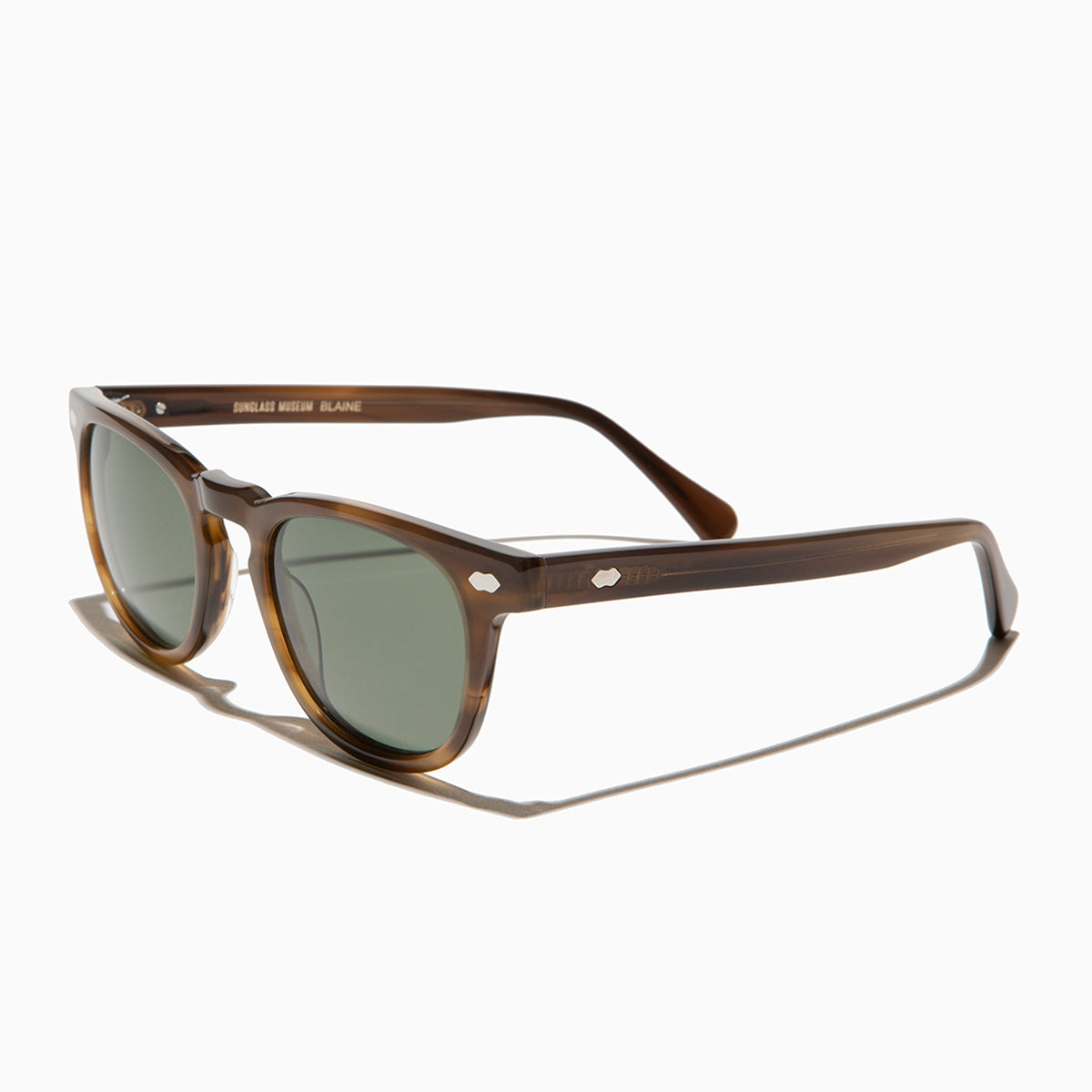 Rounded Square Tortoise Sunglass with Polarized Lens - Blaine