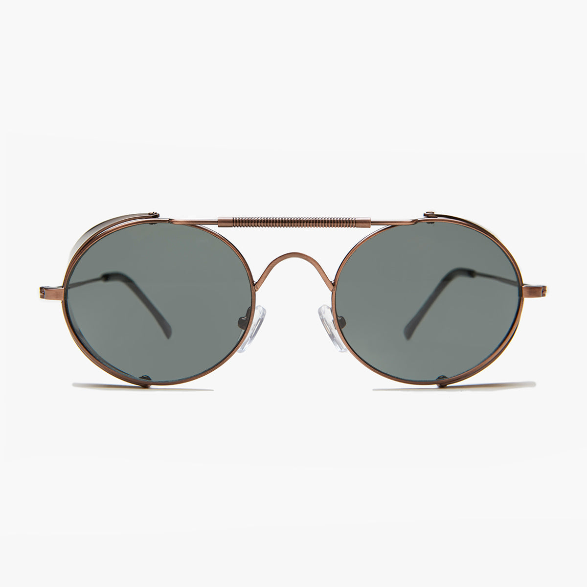 Copper Steampunk Sunglass with Folding Side Shields - Bram 5