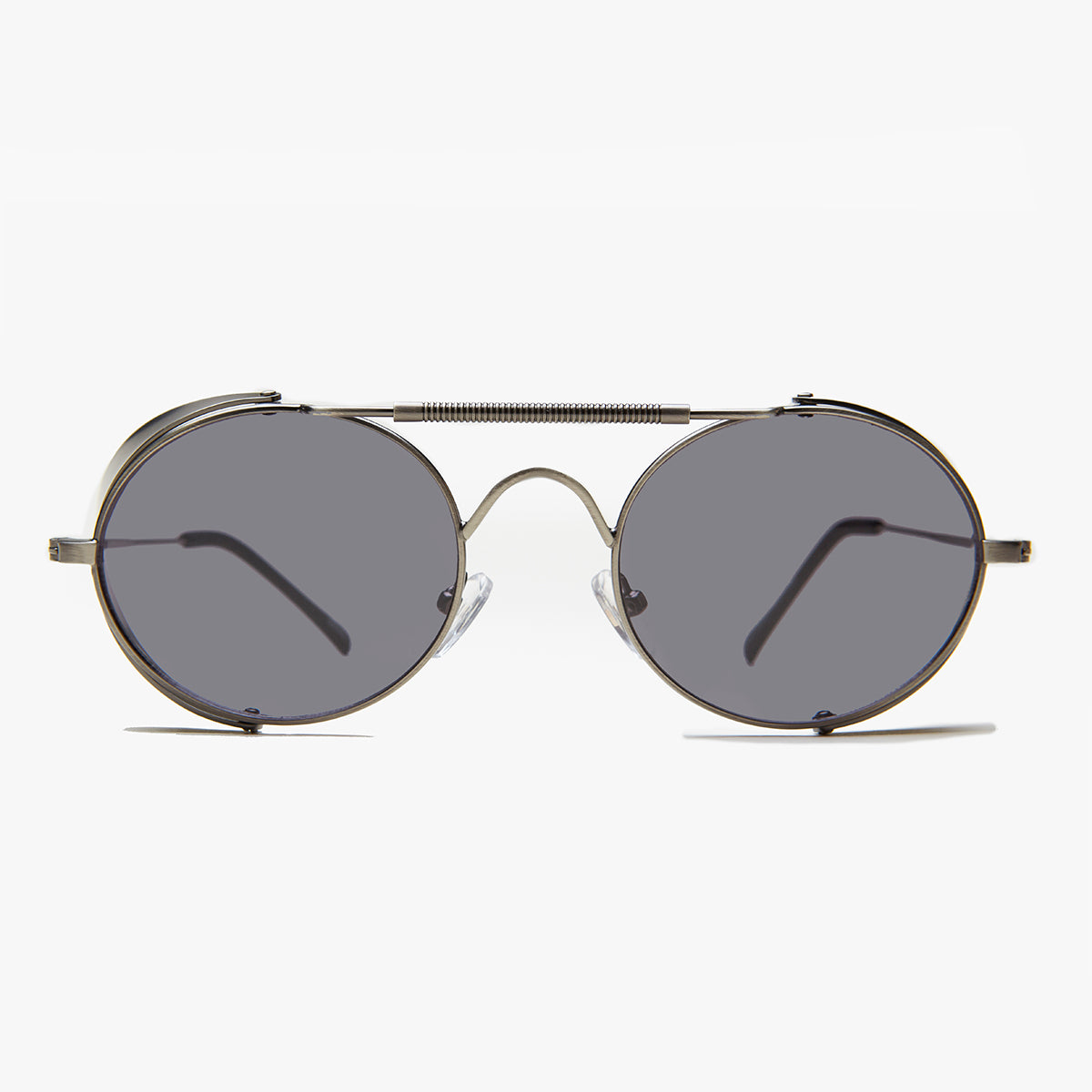 Oval Steampunk Sunglass with Folding Side Shields - Bram 3