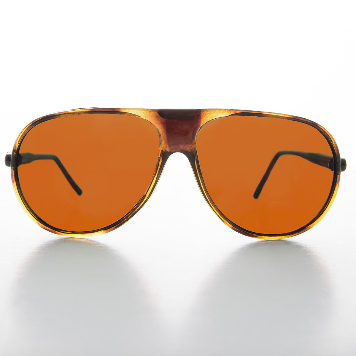 Pilot Sunglasses with Orange Lenses - Collier