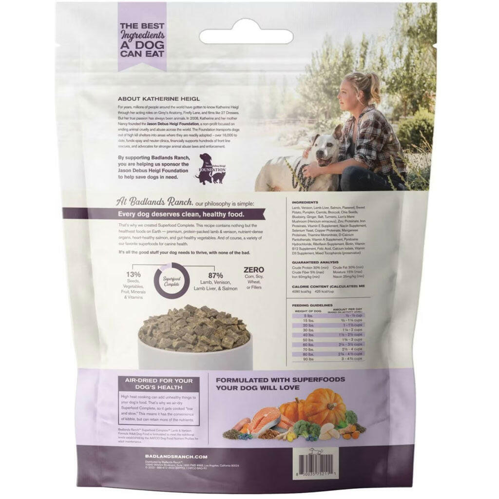 Badlands Ranch Superfood Complete Premium Air Dried Lamb & Venison Dog Food