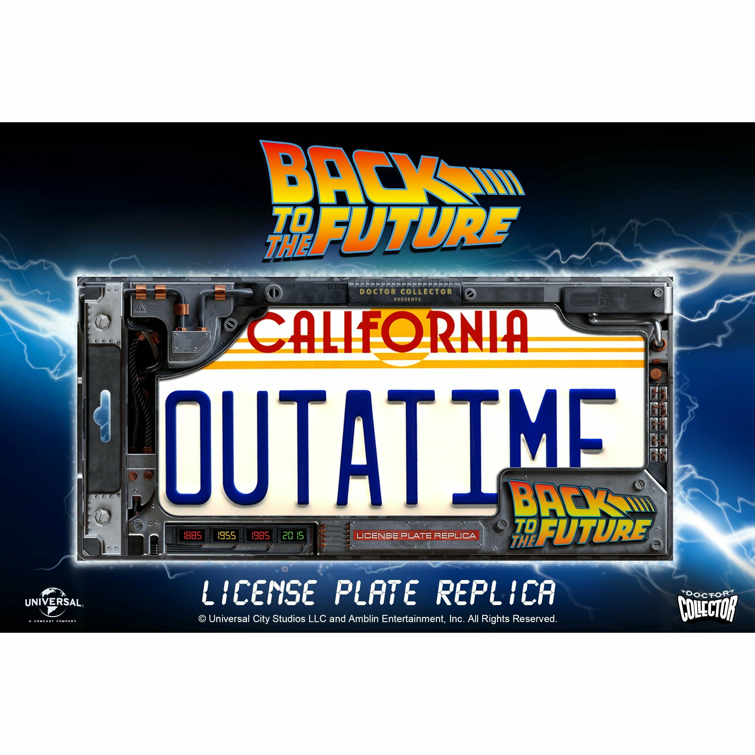 Back to the Future OUTATIME License Plate Replica