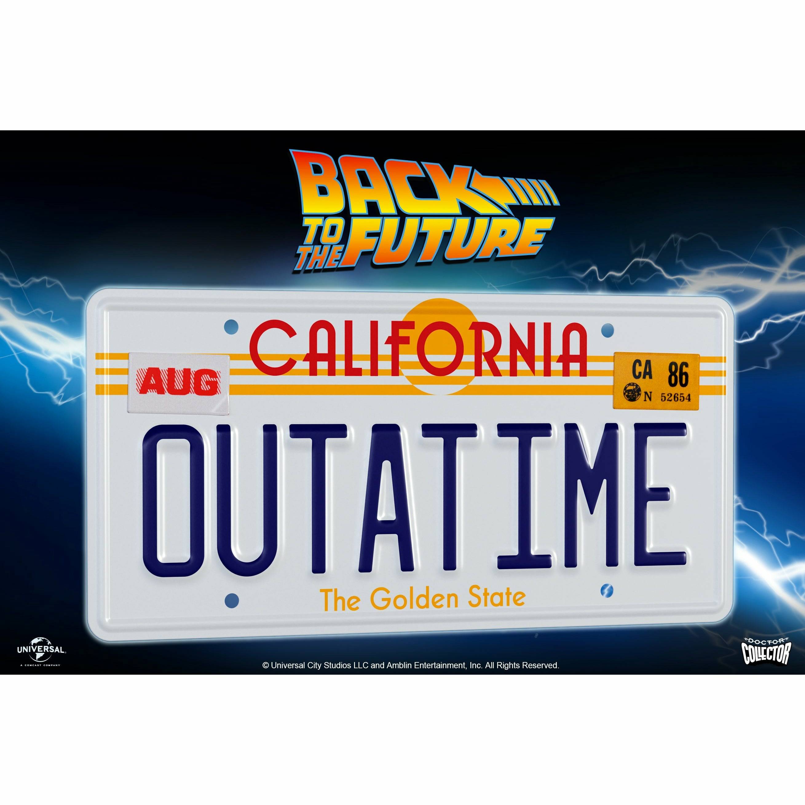 Back to the Future OUTATIME License Plate Replica