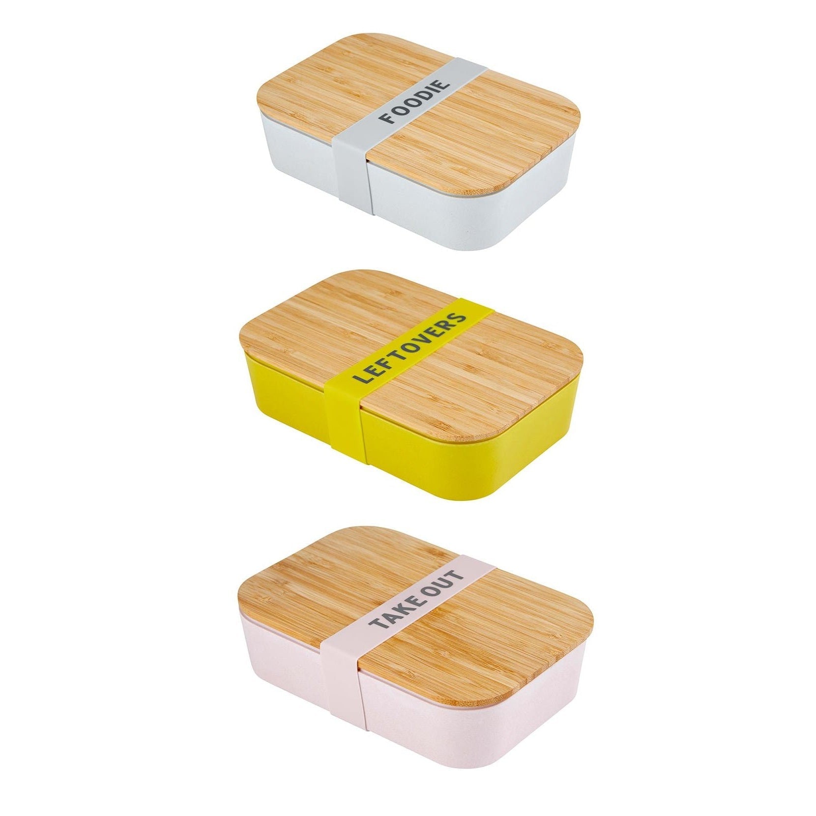 Bamboo Lunch Box 3 Pack for Meal Prep