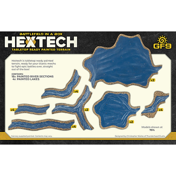 Battlefield in a Box: HexTech - Rivers and Lakes