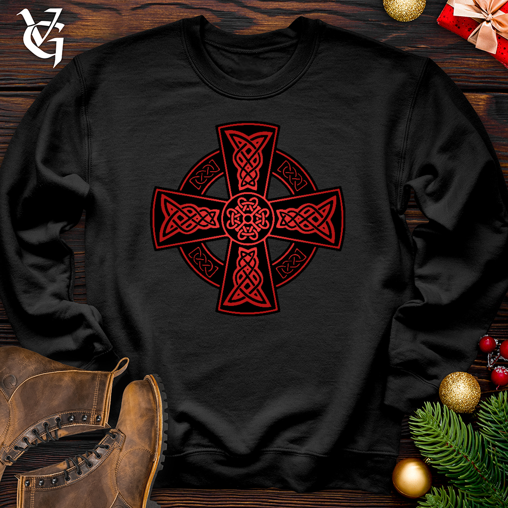 Celtic Christmas Cross Crewneck