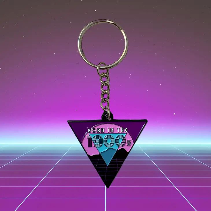 Born in the 1900s 🌴 🕶  Enamel Keychain Millennial Gen X