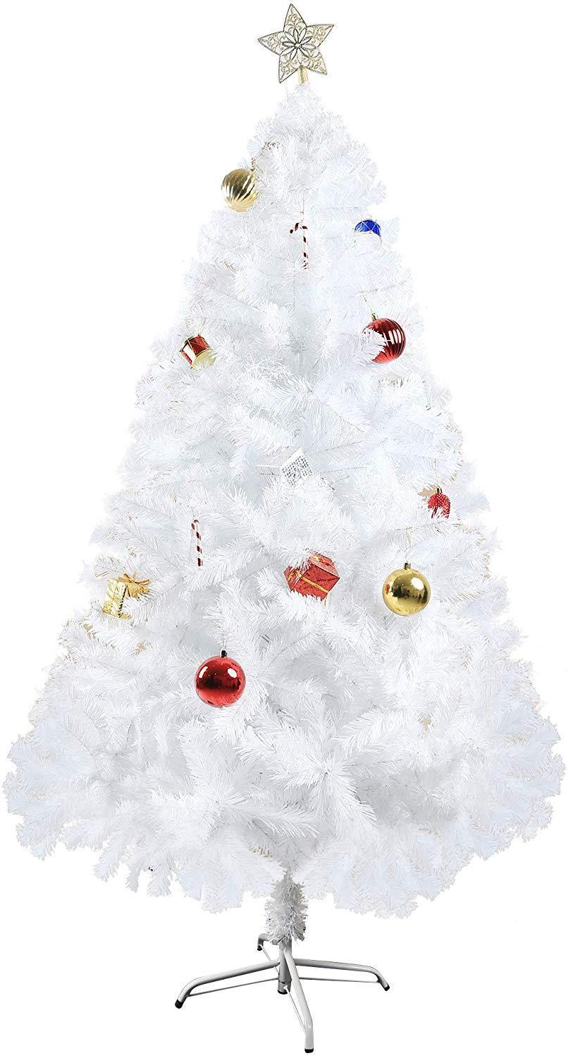 6' Premium Spruce Artificial Christmas Tree w/Metal Stand, White