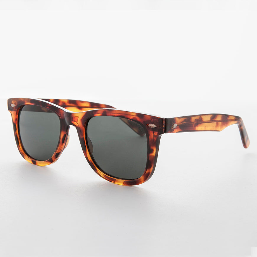 Classic Square Sunglass with Glass Lens - Campbell