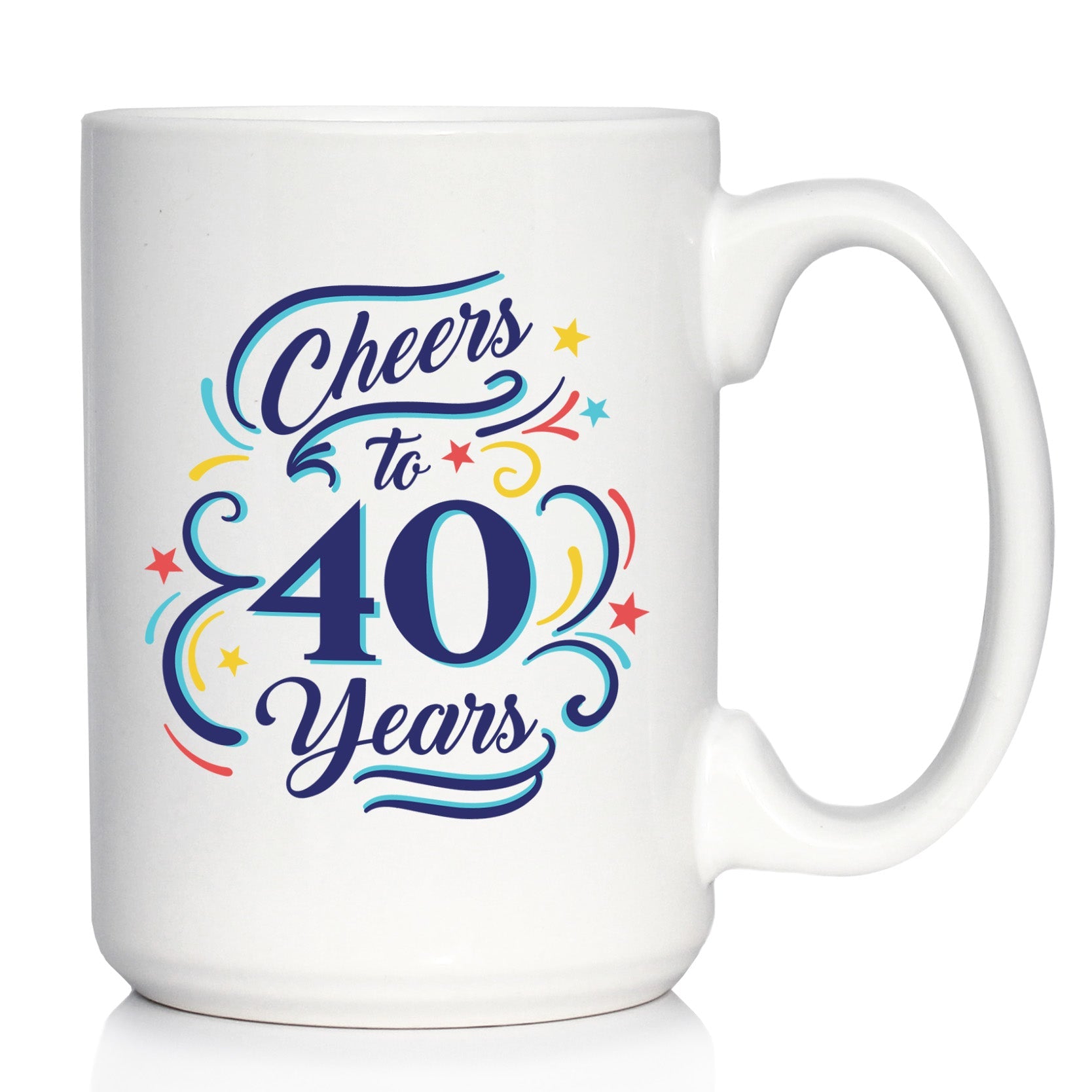 Cheers to 40 Years - Coffee Mug Gifts for Women & Men - 40th Anniversary Party Decor