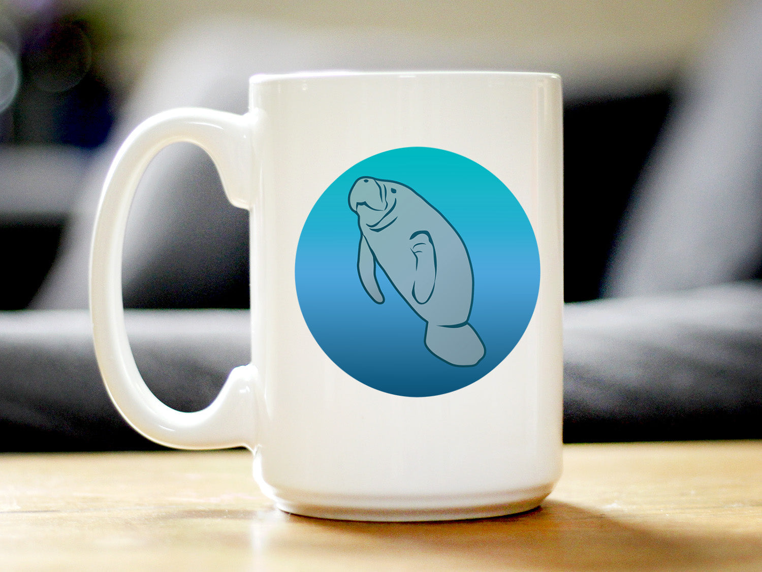 Manatee Coffee Mug - Cute Ocean Animals Themed Decor and Gifts for Sea Creature Lovers