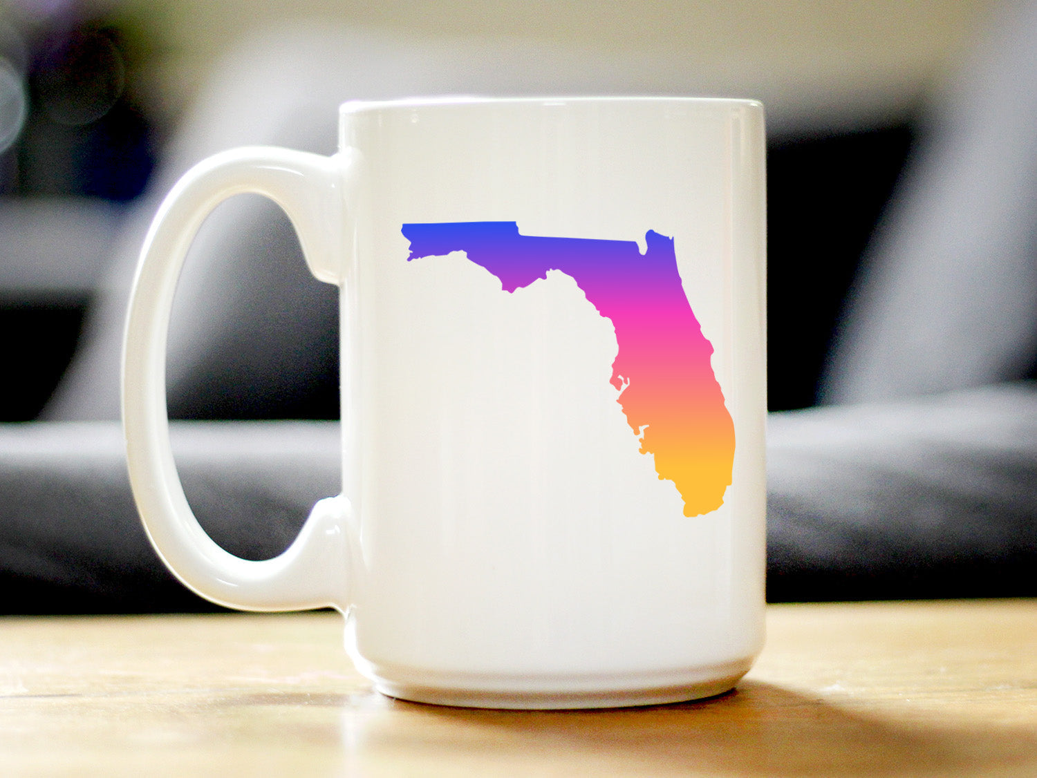 Florida State Outline Coffee Mug - State Themed Drinking Decor and Gifts for Floridian Women & Men