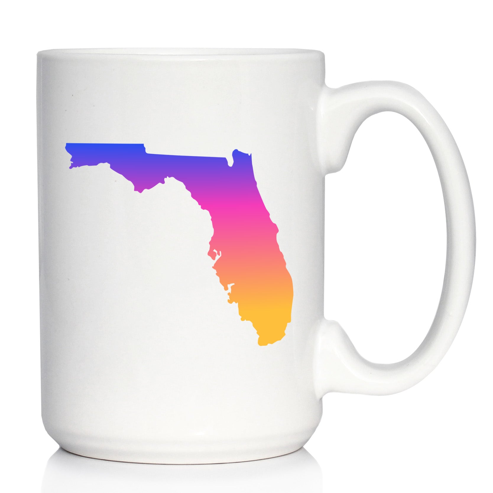 Florida State Outline Coffee Mug - State Themed Drinking Decor and Gifts for Floridian Women & Men