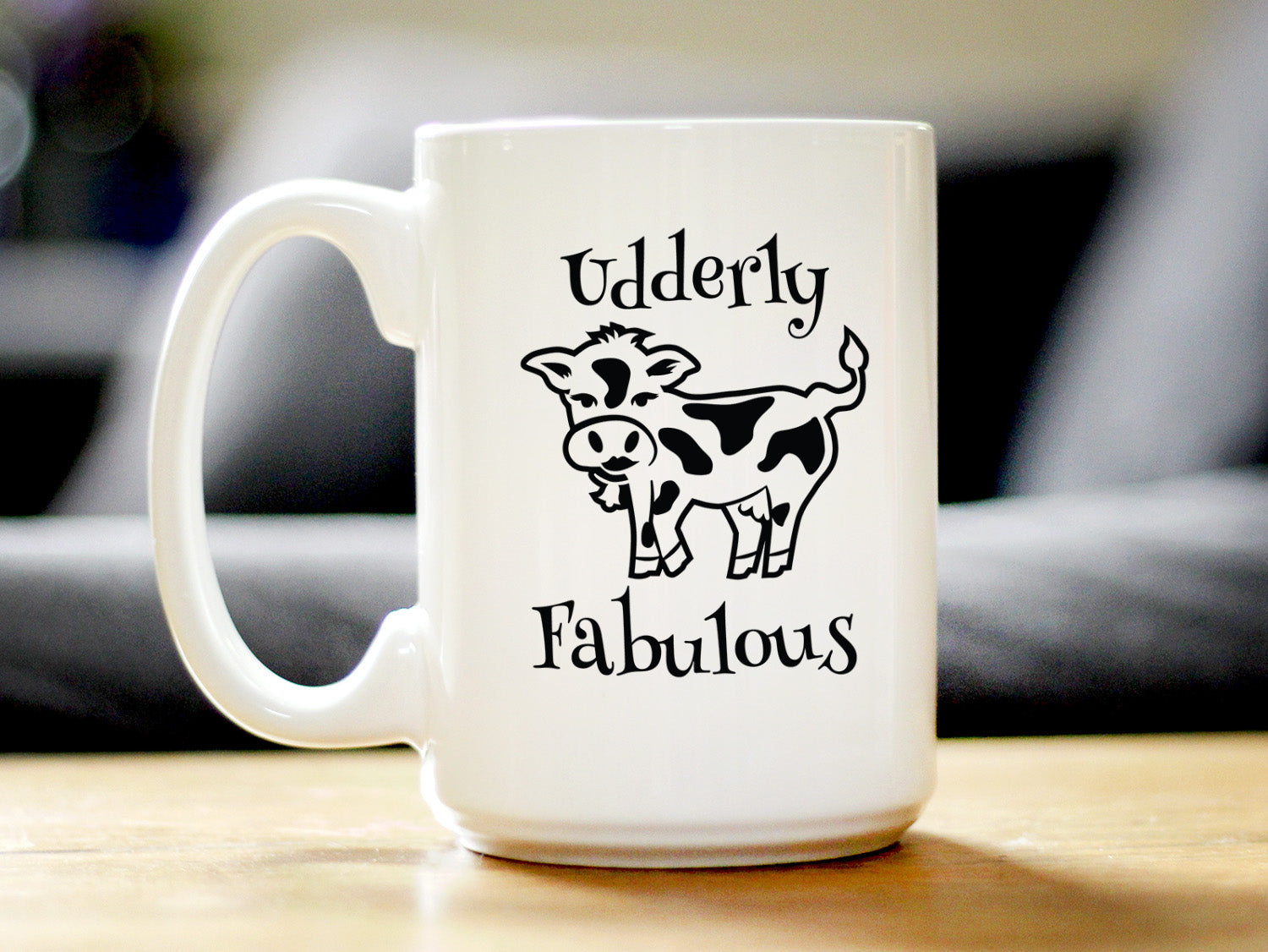 Udderly Fabulous - Cow Coffee Mug - Funny Cow Gifts & Decor