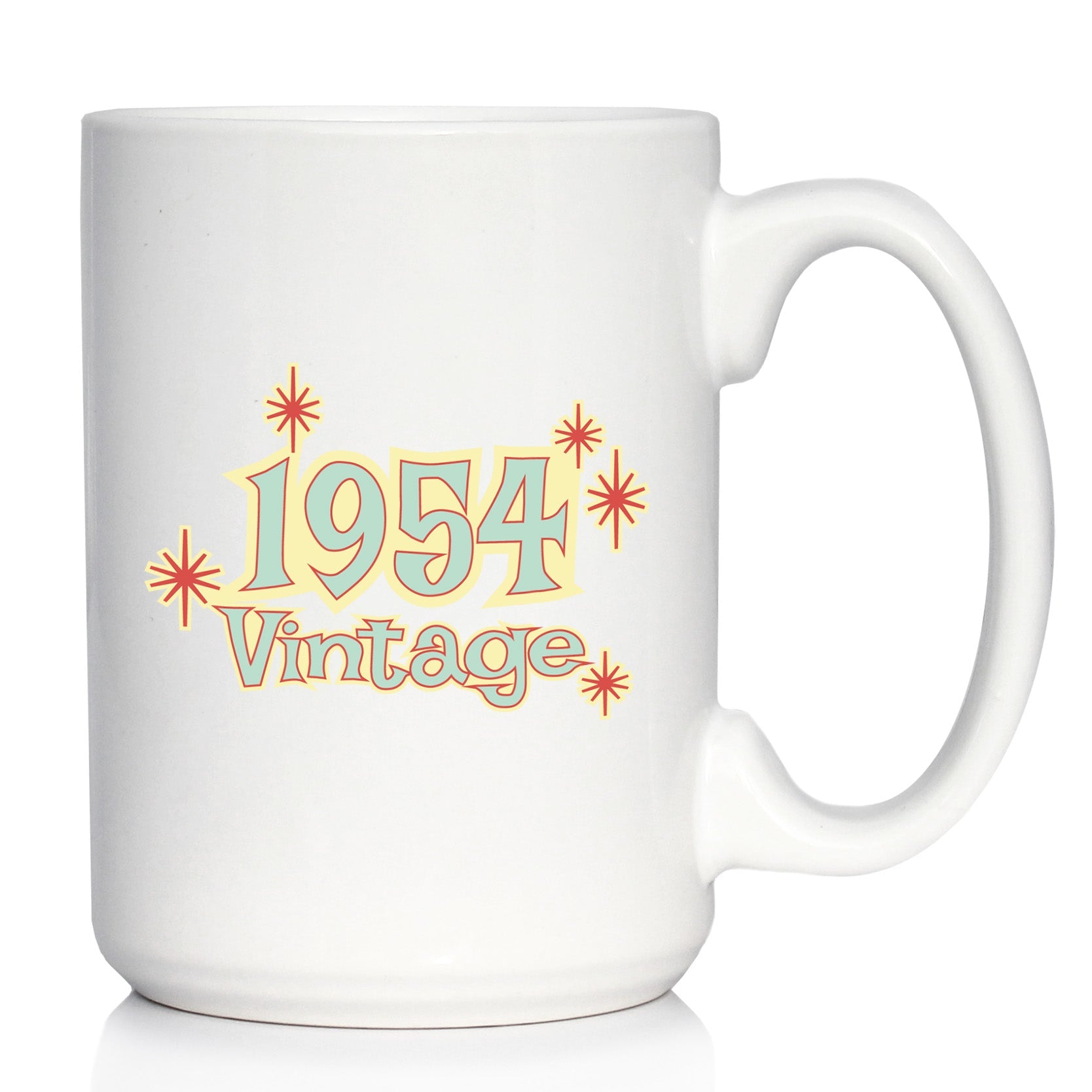 Vintage 1954 - Fun 71st Birthday Coffee Mug Gifts for Men & Women Turning 71 - Retro Coffee Cups