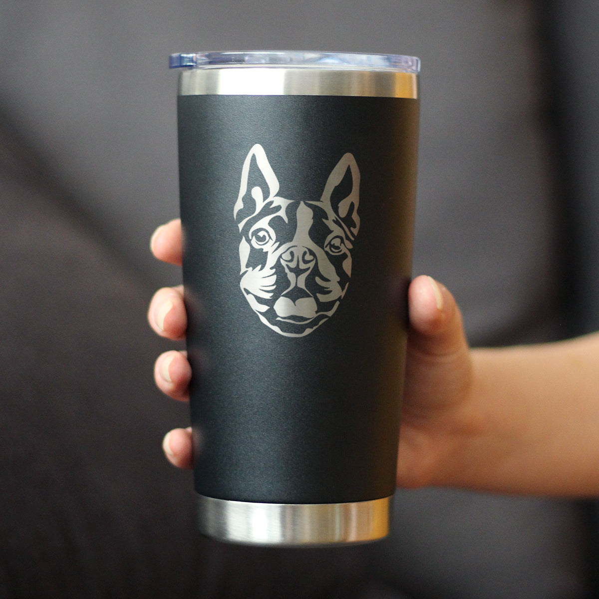 Boston Terrier Face - 20 oz Coffee Tumbler