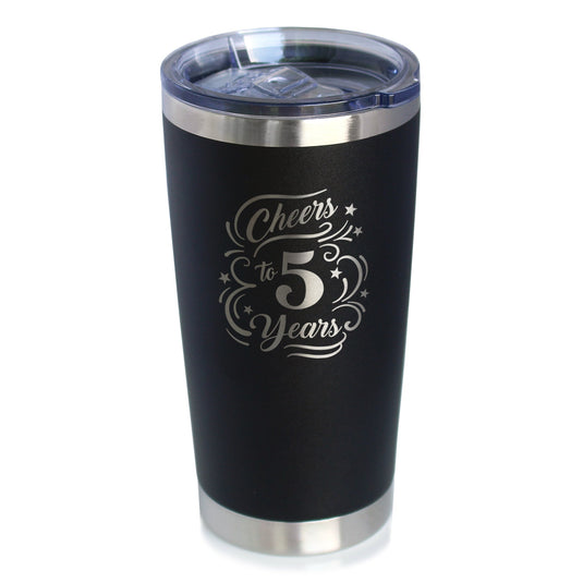 Cheers to 15 Years - Insulated Coffee Tumbler Cup with Sliding Lid