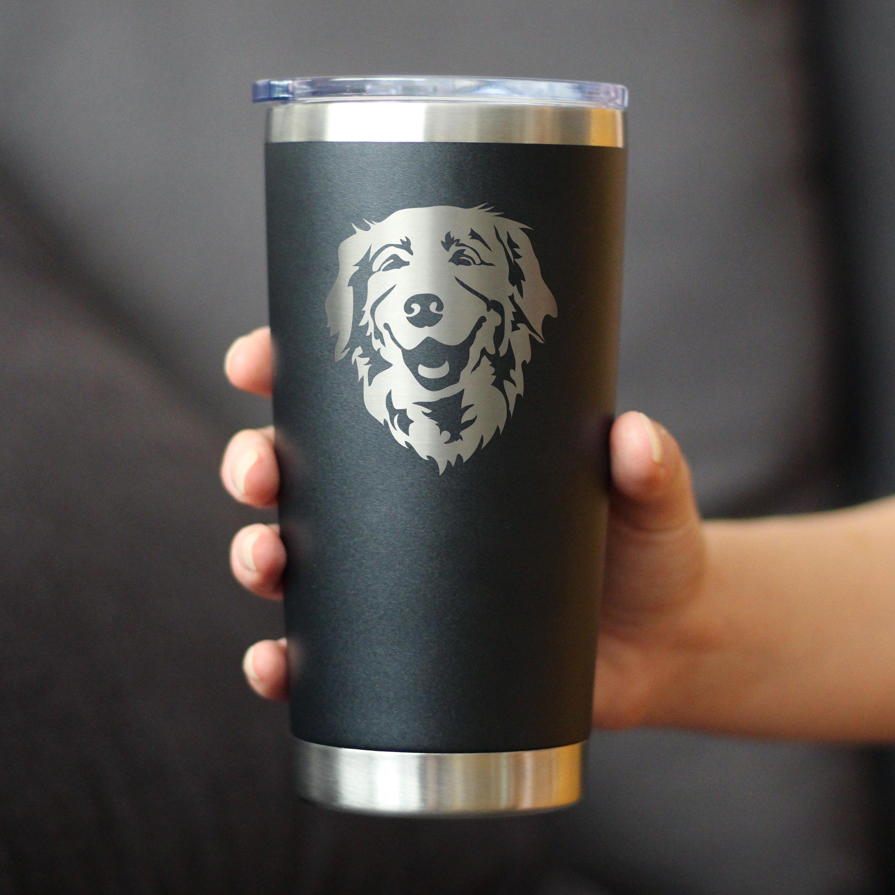 NEW Golden Retriever Face - 20oz Coffee Tumbler