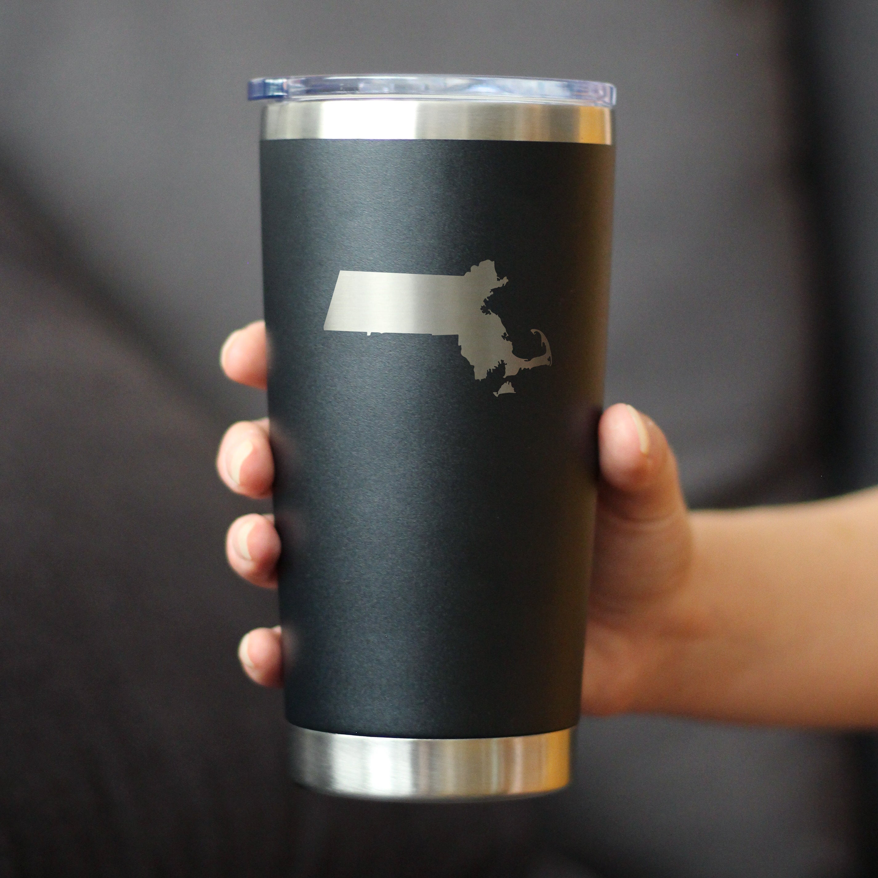 Massachusetts State Outline - 20 oz Coffee Tumbler