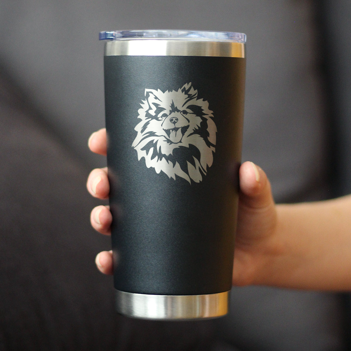 Pomeranian Face - 20 oz Coffee Tumbler