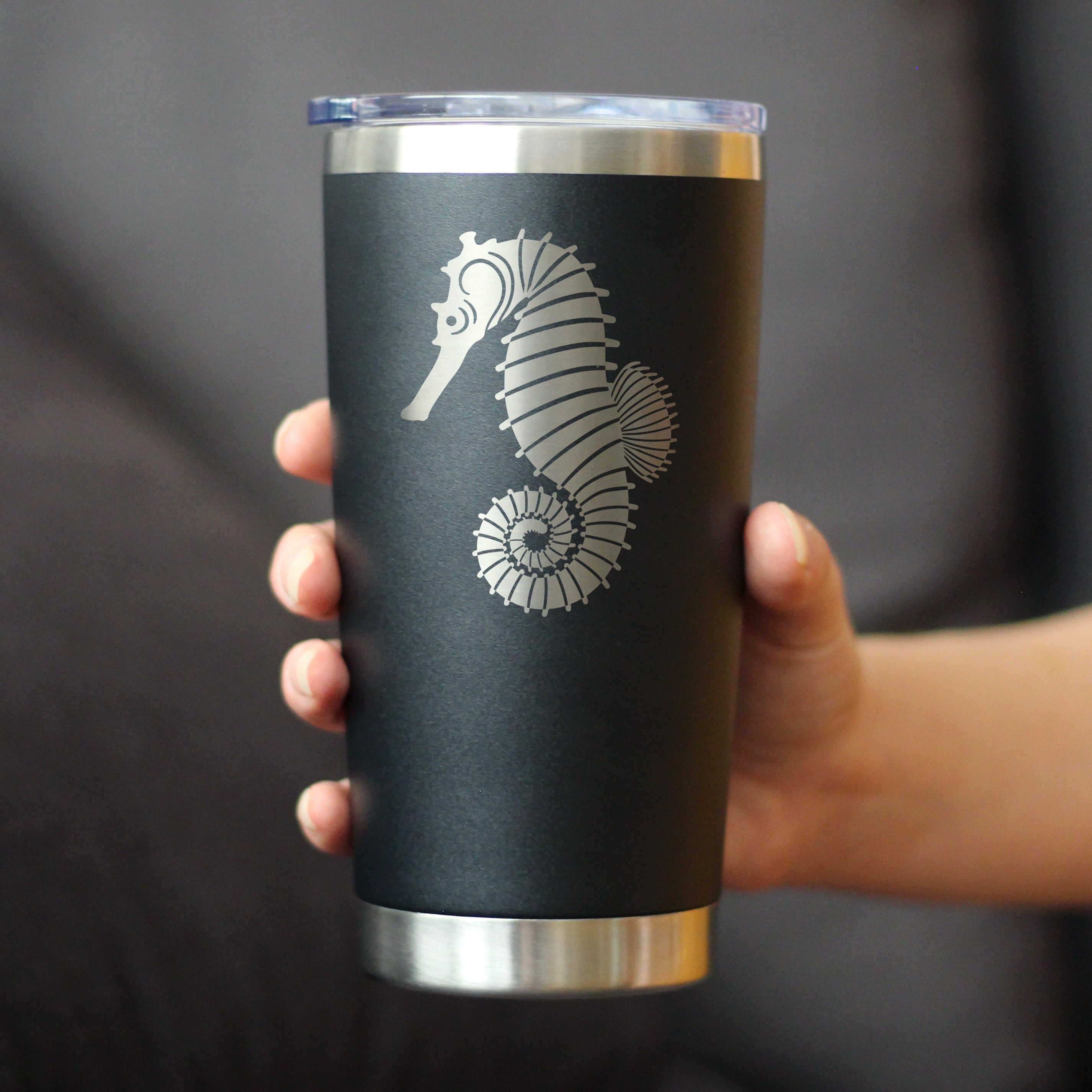 Seahorse - Cute Nautical Theme Gifts for Beach House - 20 oz Coffee Tumbler