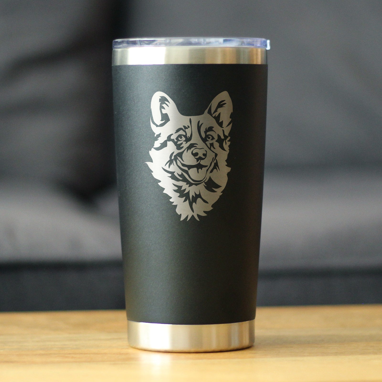 Welsh Corgi Face - 20 oz Coffee Tumbler