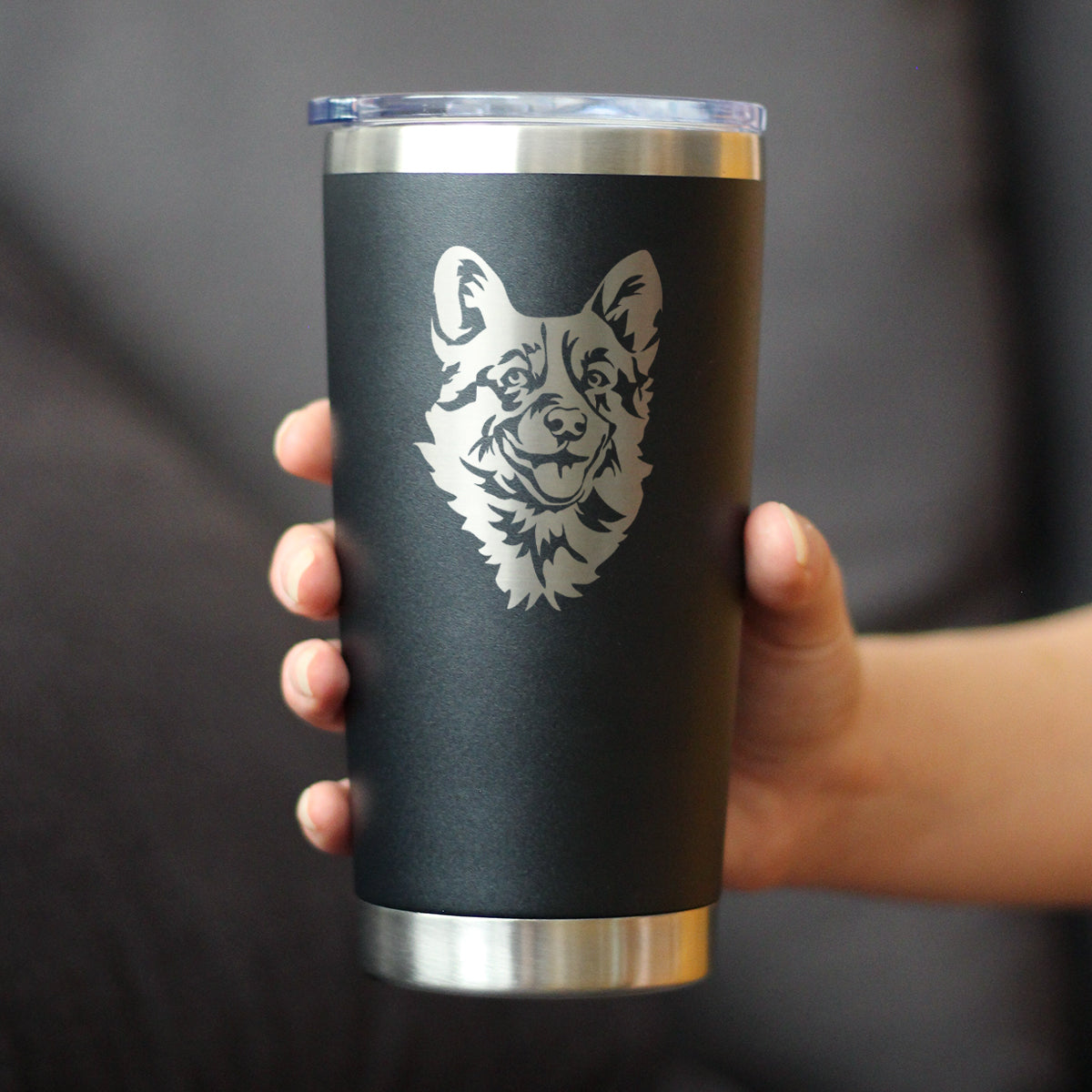 Welsh Corgi Face - 20 oz Coffee Tumbler