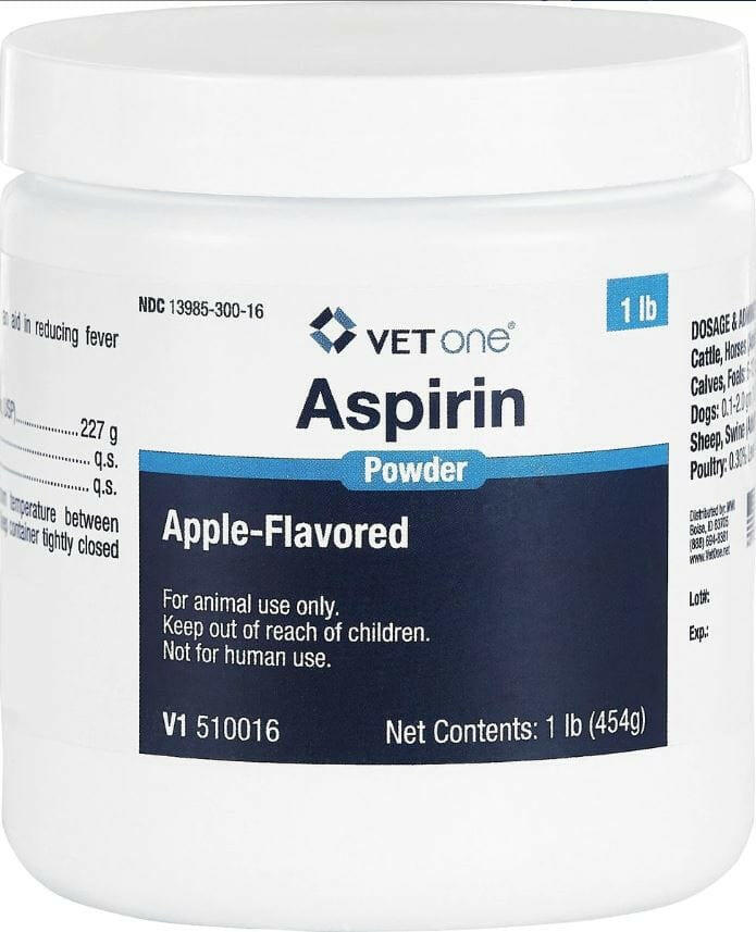 VetOne Aspirin Medication for Pain for Dogs & Horses, Apple-Flavored (1 lb)