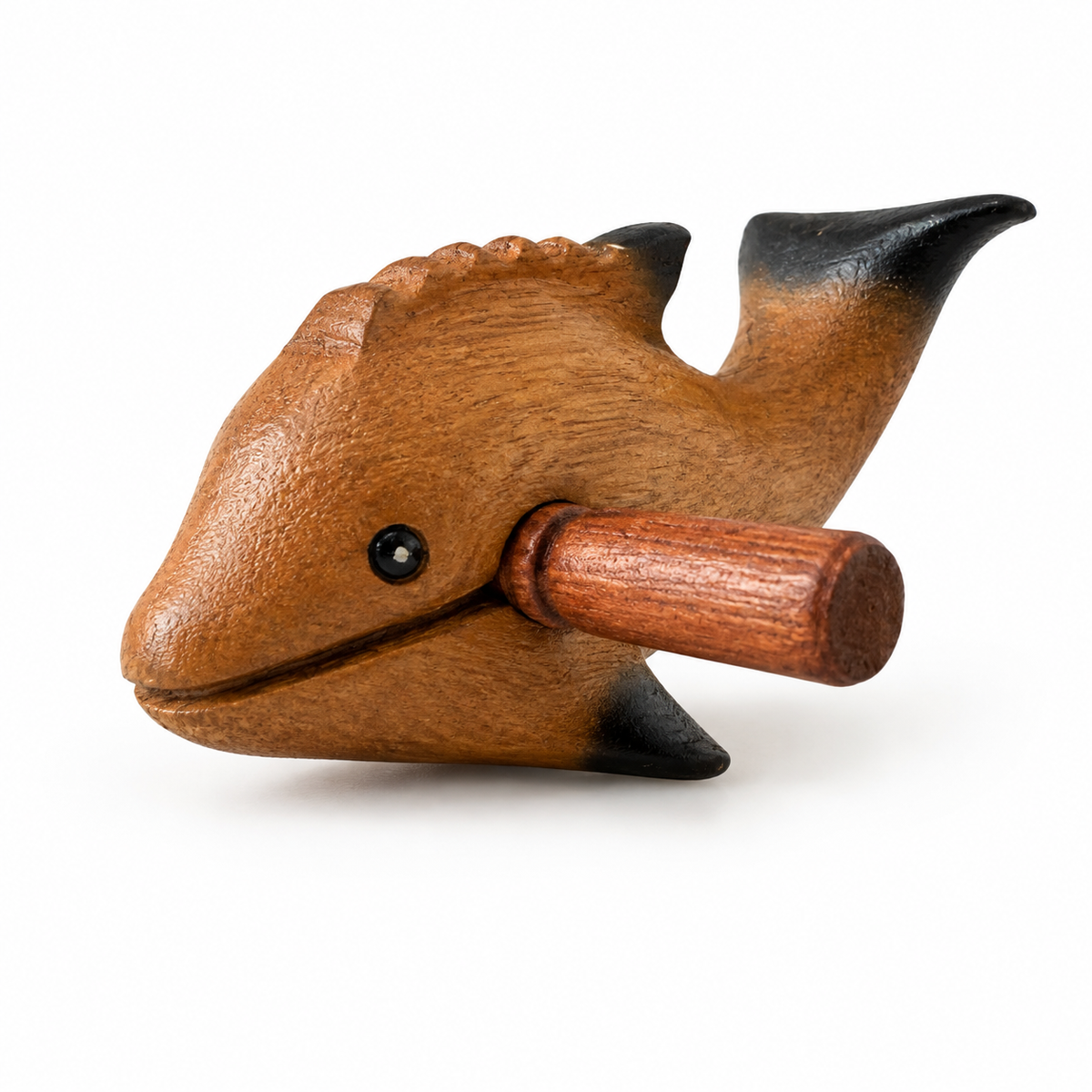 4" Dark Stained Dolphin Whistle