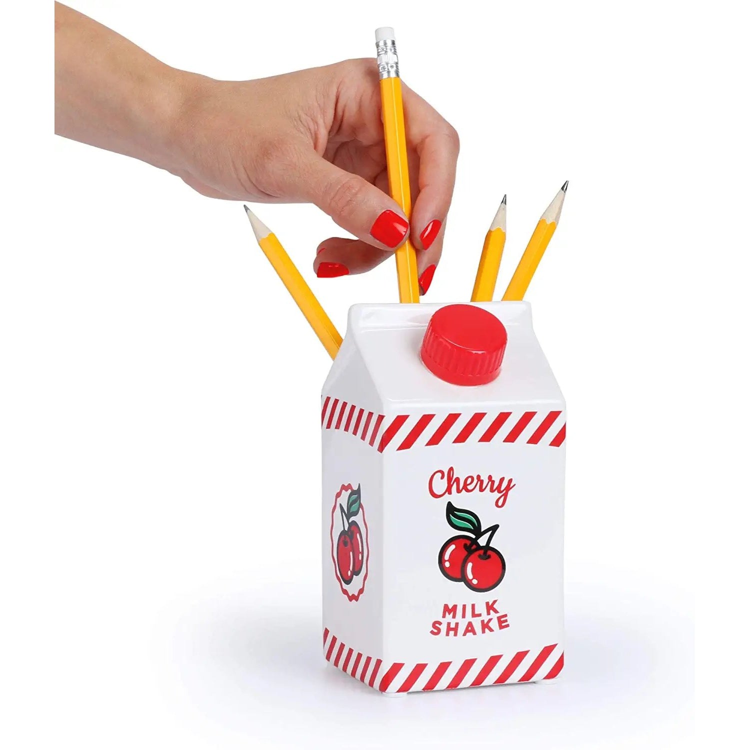 Cherry Milk Shake Pen Pot | Retro Pen Holder