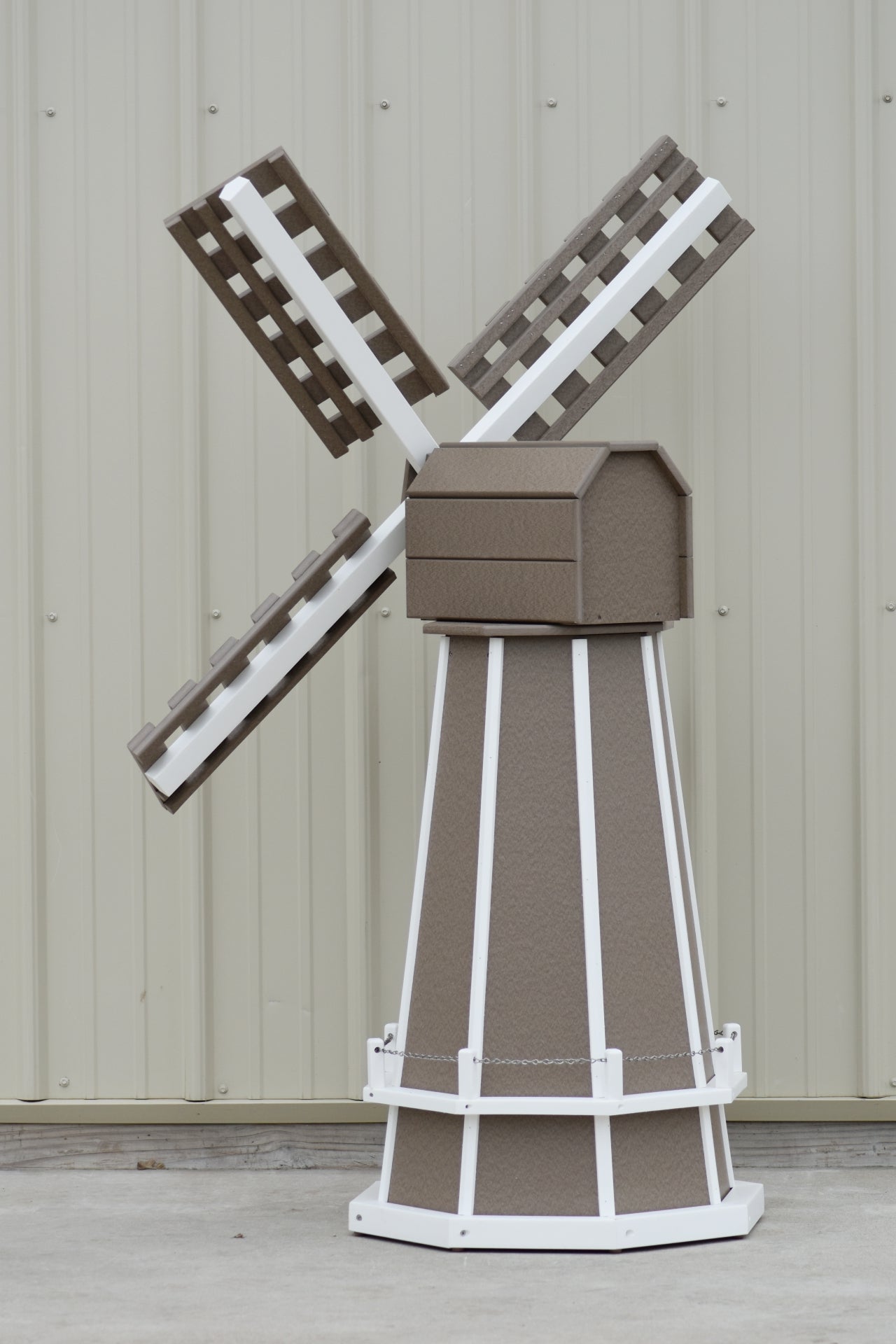 5 ft. Octagon Poly Dutch Windmills (Clay with White trim)