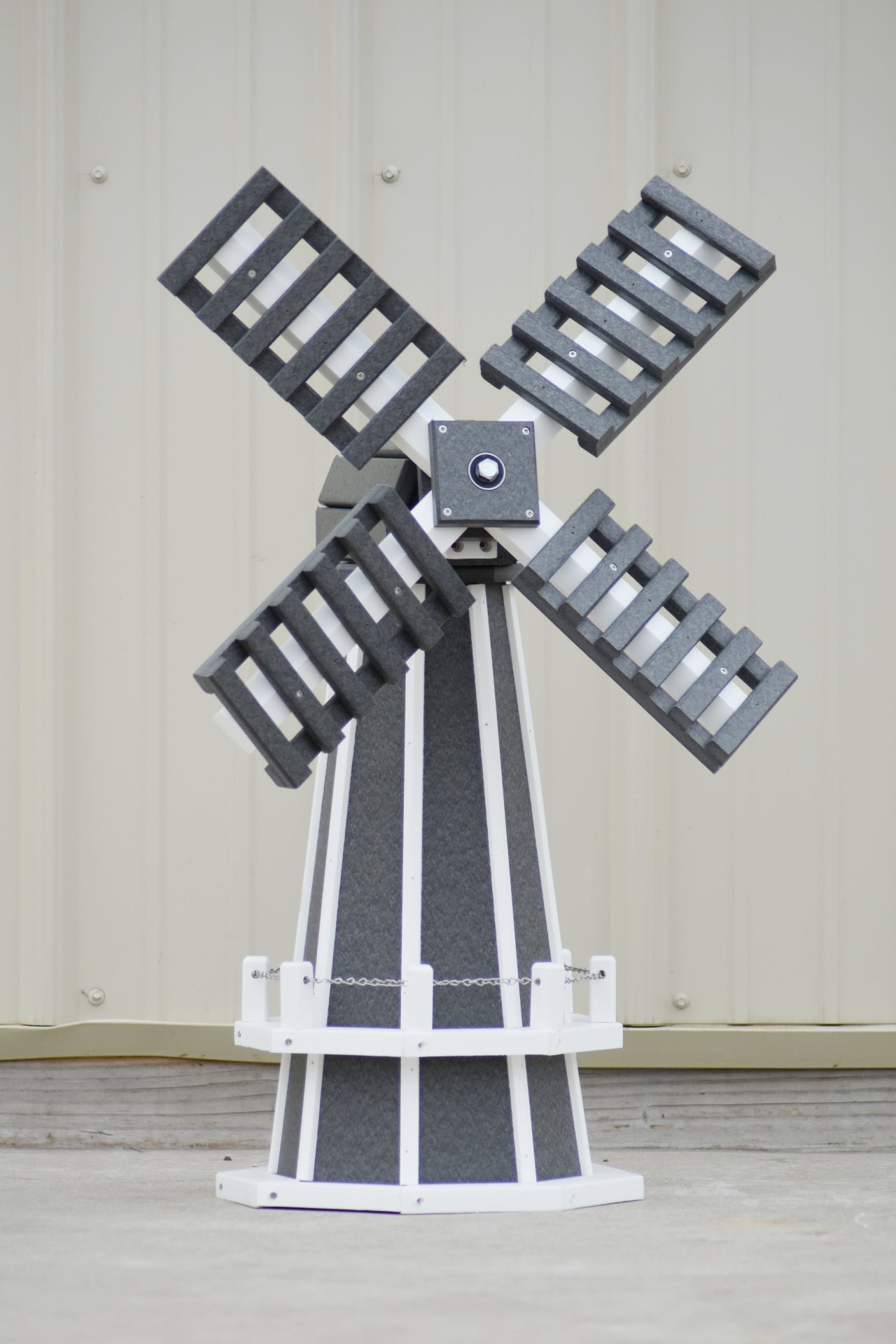 30" Octagon Poly Dutch Windmill (Gray/white trim)