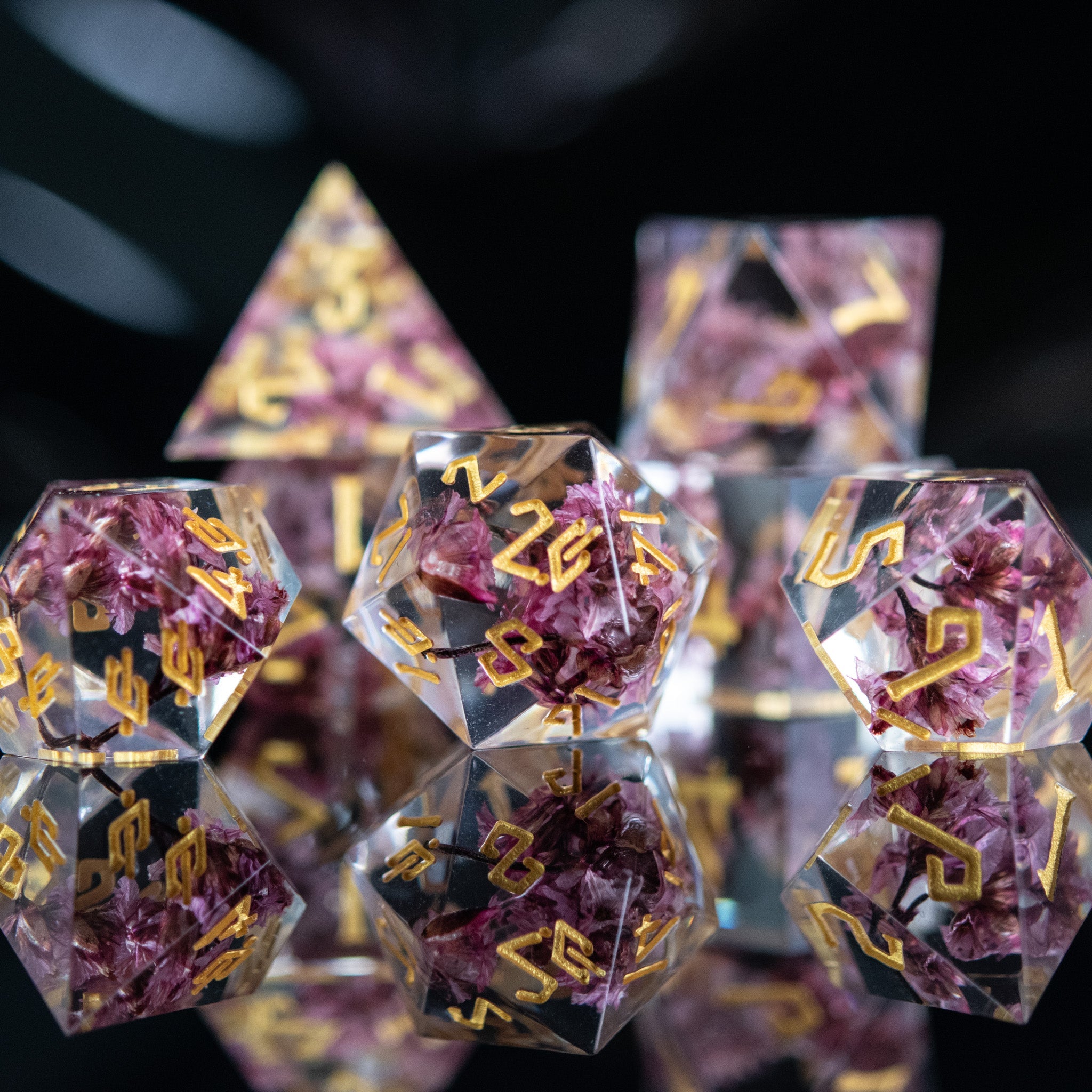 Wither and Bloom Sharp-Edged Resin Dice Set 'PRE-ORDER | SPRING EVENT DEAL'