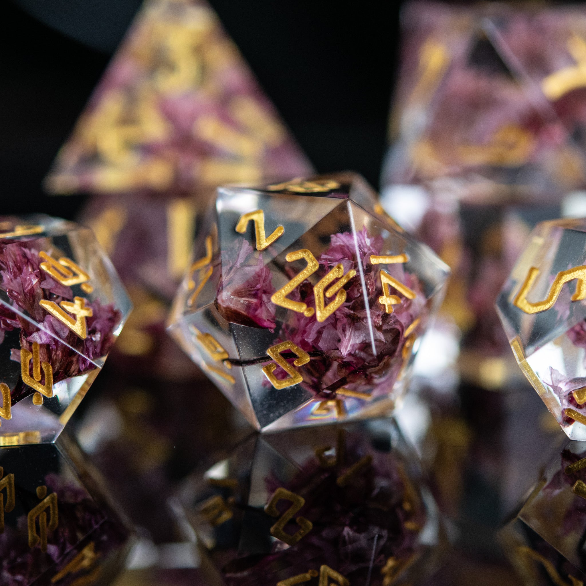 Wither and Bloom Sharp-Edged Resin Dice Set 'PRE-ORDER | SPRING EVENT DEAL'