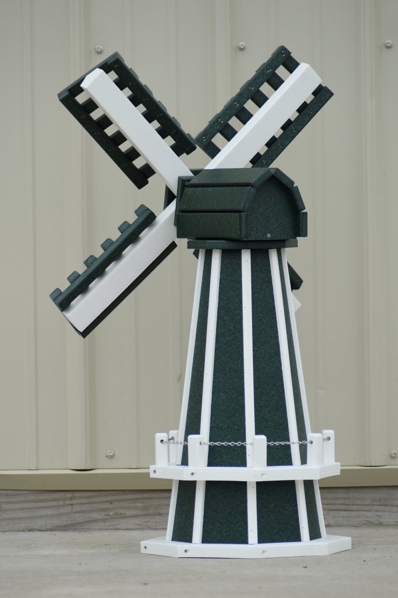 30" Octagon Poly Dutch Windmill (Green/white trim)