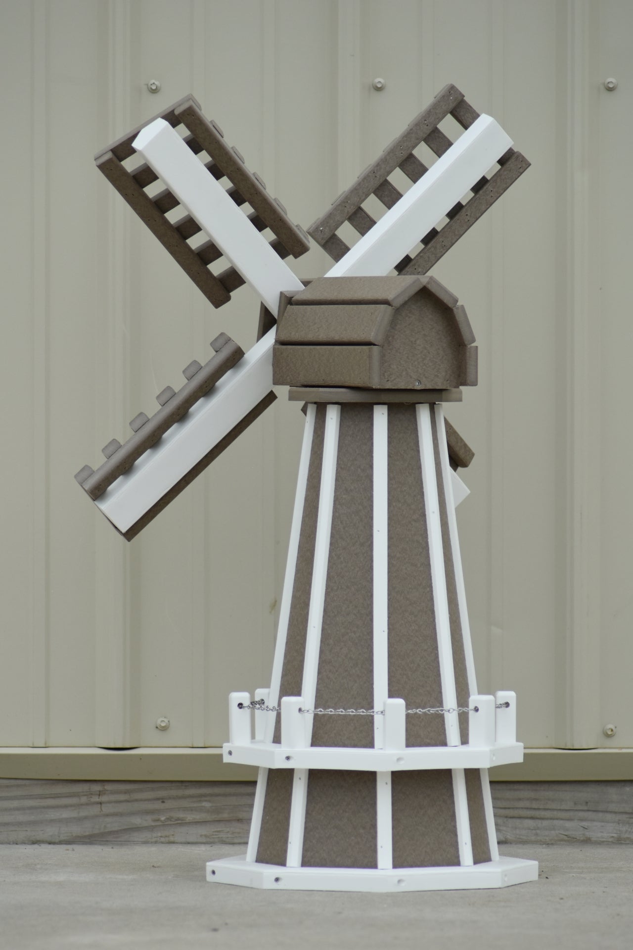 30" Octagon Poly Dutch Windmill (Clay/white trim)