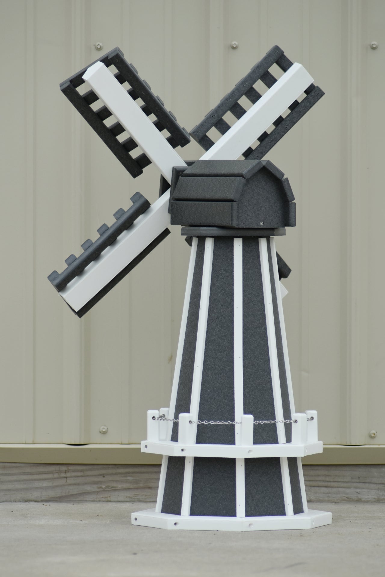 30" Octagon Poly Dutch Windmill (Gray/white trim)