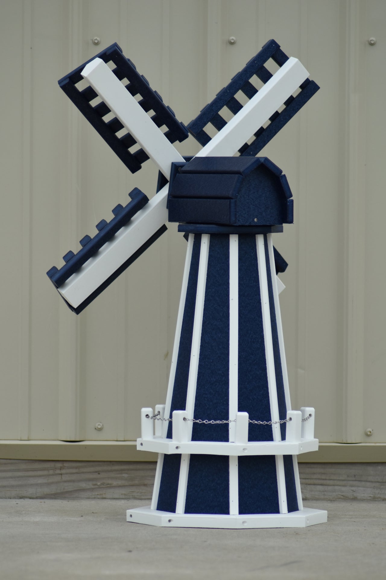 30" Octagon Poly Dutch Windmill (Patriot Blue with White Trim)