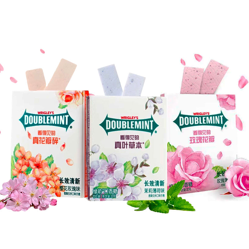 Doublemint Gum - Rose Mint/Sakura & Rose/Jasmine Mint (1.13oz) (China) 12-Pack