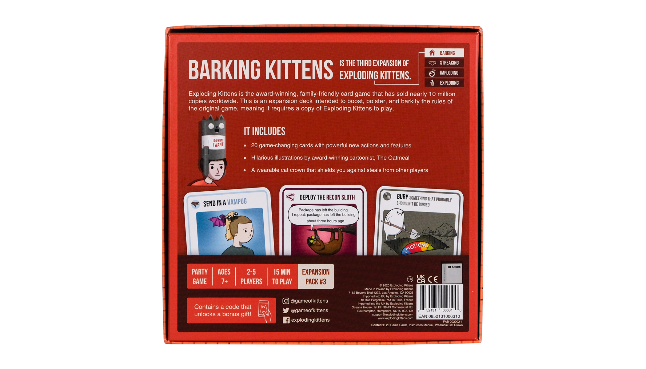 Exploding Kittens: Barking Kittens Expansion